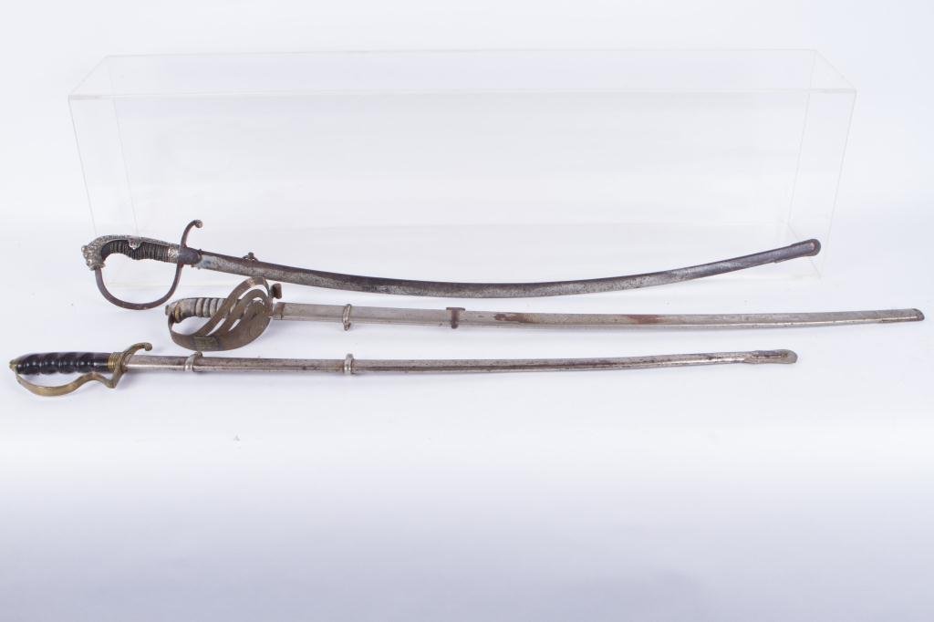 (3) UNMARKED EUROPEAN SWORDS (1 of 10)