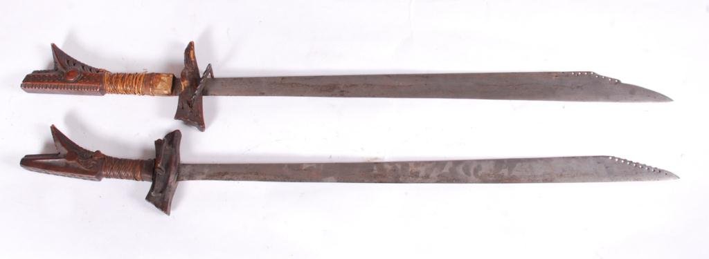 (2) SWORDS OF THE SEA DAYAKS OF BORNEO & MOROS (1 of 7)