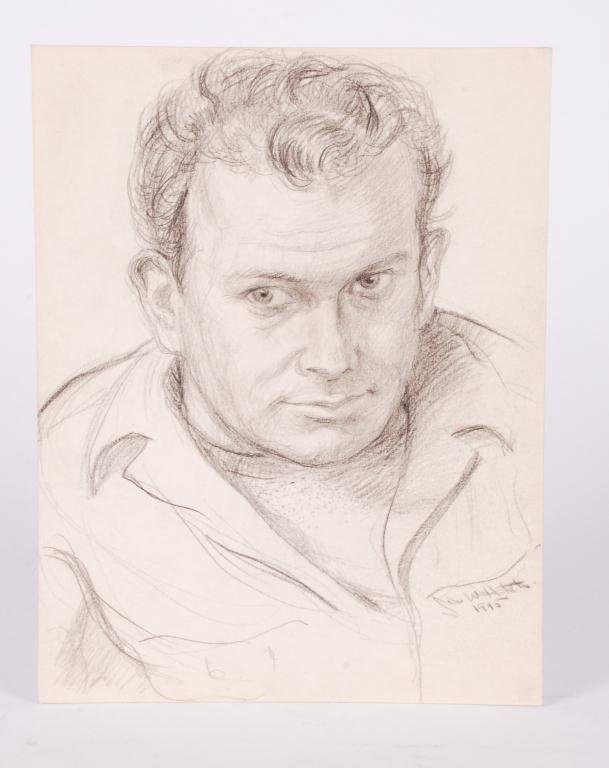 JOHN HATCH (1919-1997) WORLD WAR II GI PAINTING (1 of 3)