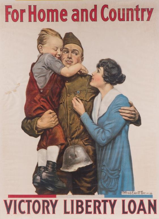WWI LIBERTY LOAN POSTER by ALFRED ORR 1918 (1 of 5)
