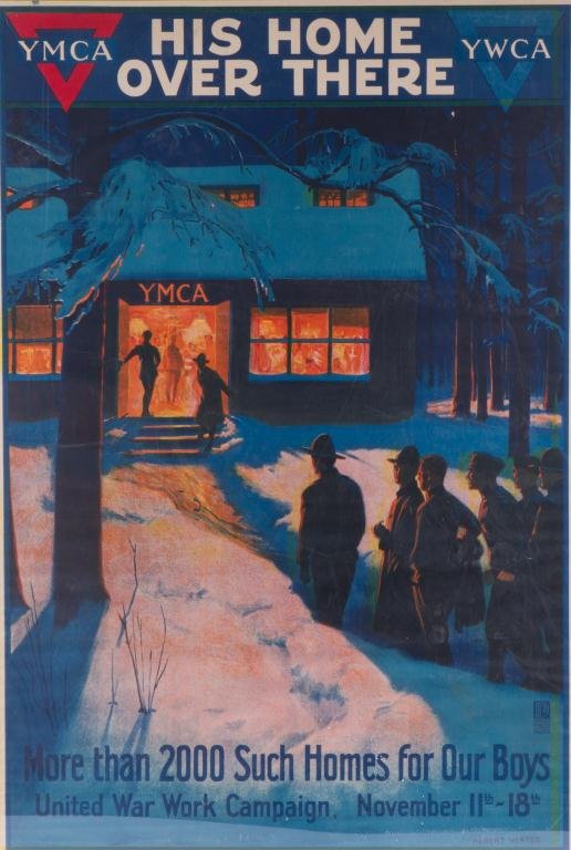 WWI YMCA UNITED WAR WORK CAMPAIGN POSTER (1 of 5)