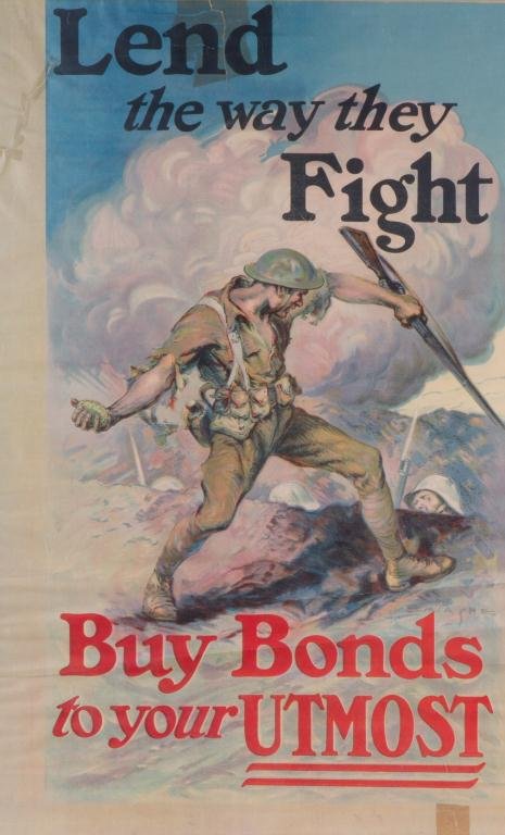 WWI LIBERTY BOND DRIVE POSTER by M. ASHE (1 of 5)