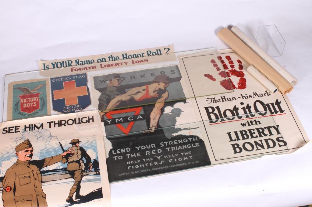 (9) WWI US LIBERTY BOND YWCA POSTERS (1 of 8)