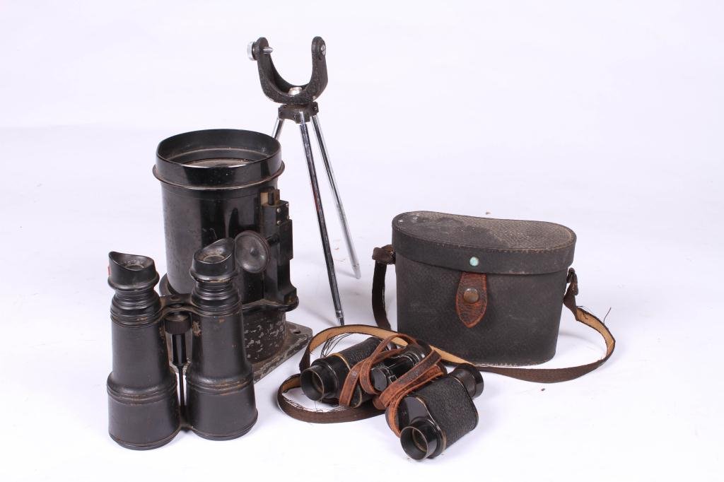 LARGE BAUSCH & LOMB LENS AND (2) BINOCULARS (1 of 6)