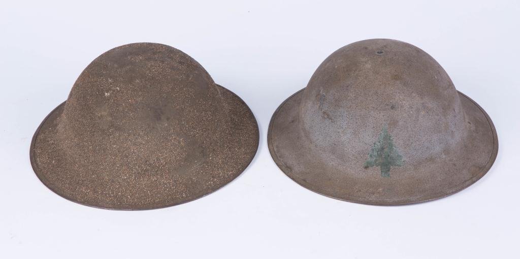 (2) WWI BRODIE "DOUGHBOY" HELMETS (1 of 10)