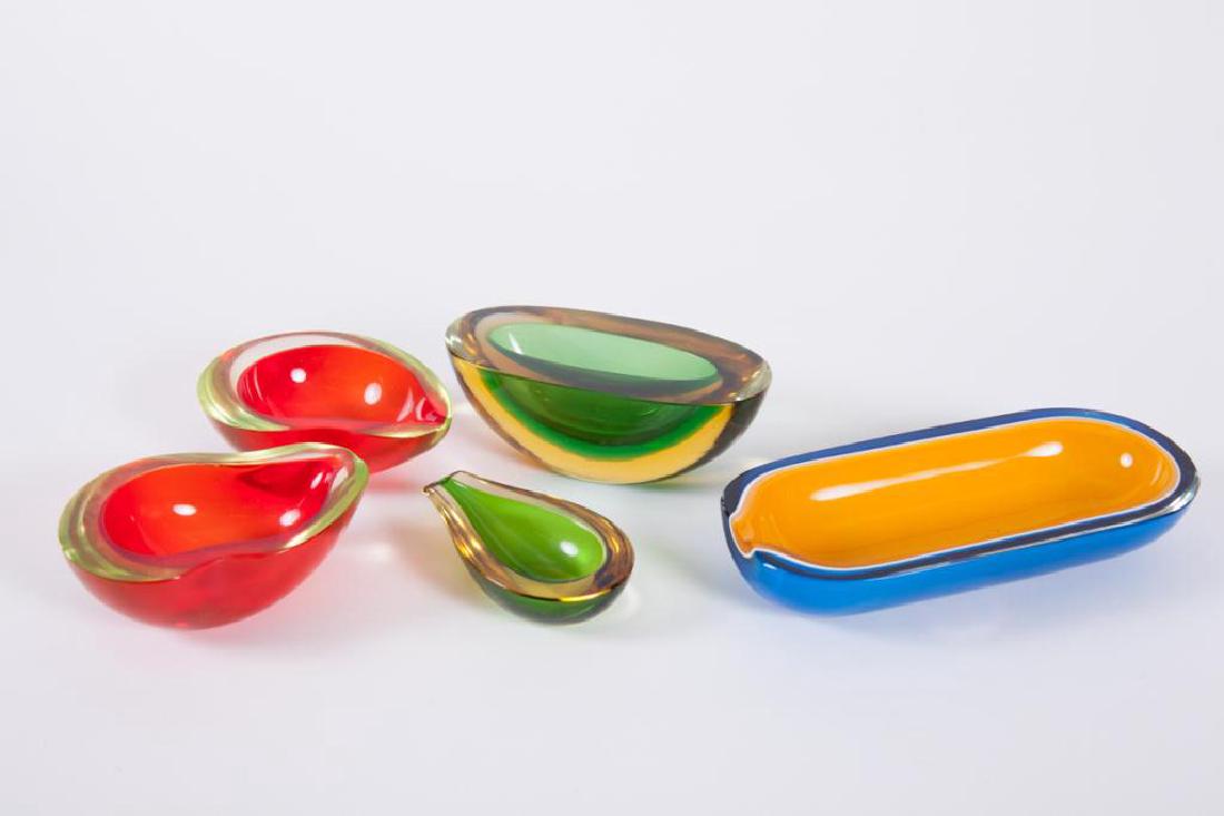 (5) PIECES OF ART GLASS PROBABLY MURANO (1 of 9)