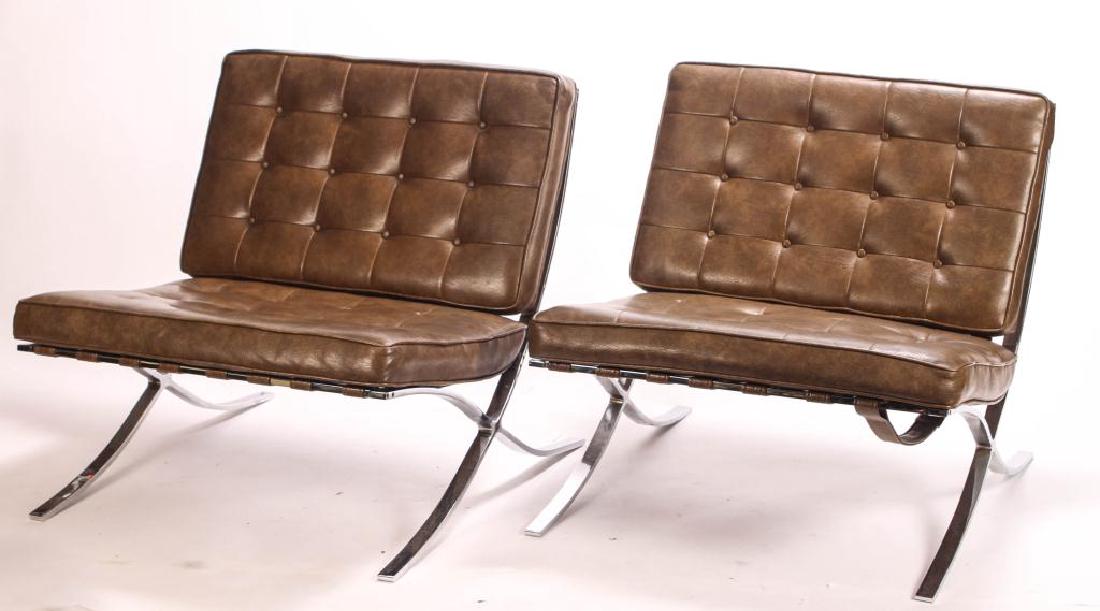 PAIR OF BARCELONA STYLE CHAIRS (1 of 9)