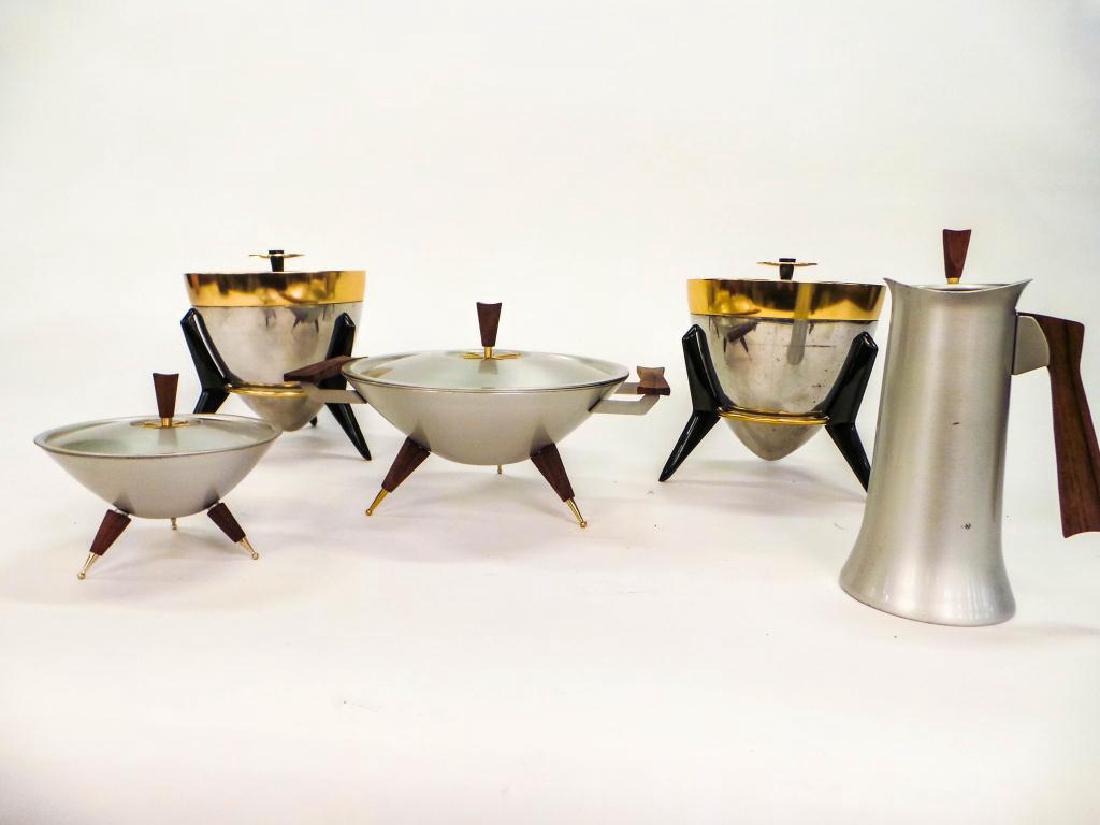 (5) MID CENTURY MODERN ALUMINUM AND CHROME WARES (1 of 10)