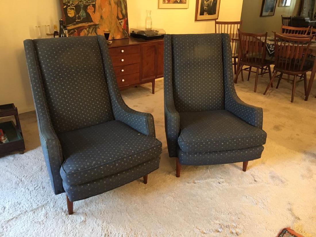 PAIR OF MODERN UPHOLSTERED ARMCHAIRS (1 of 2)