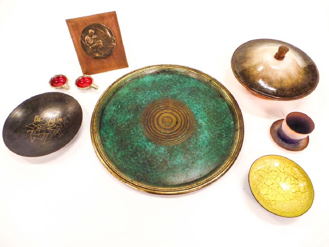 LOT OF MID CENTURY MODERN COPPER / BRASS WARES (1 of 16)