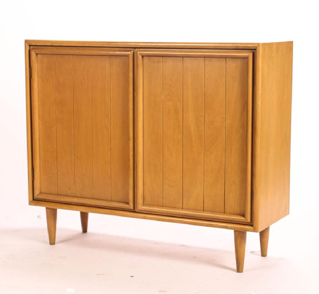 MID CENTURY BLOND HARDWOOD CABINET (1 of 5)