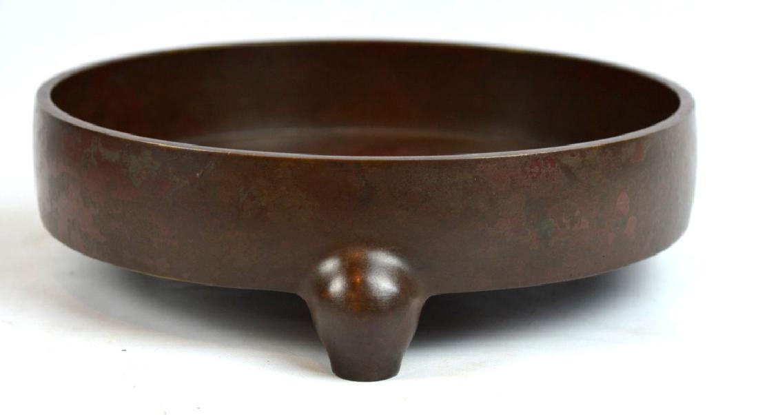 Chinese Bronze 3-Legged Wide Censer (1 of 6)