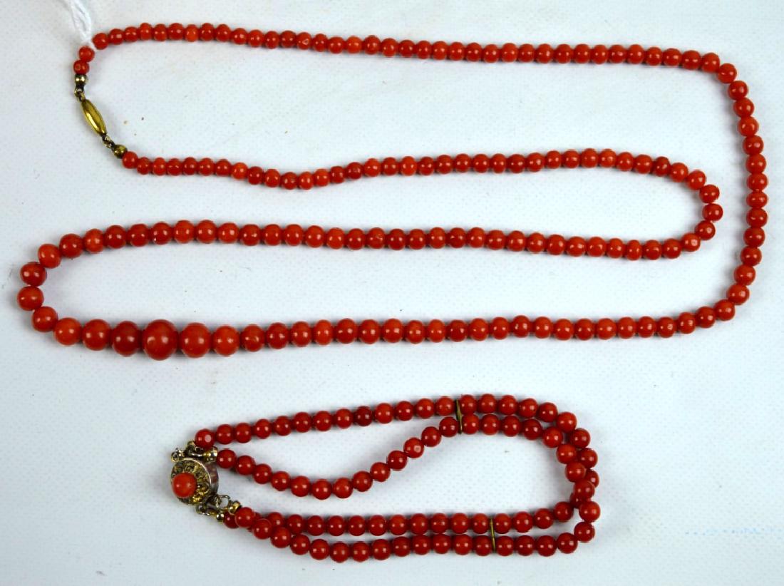 37 Grams of Fine & Small Dark Coral Beads (1 of 6)