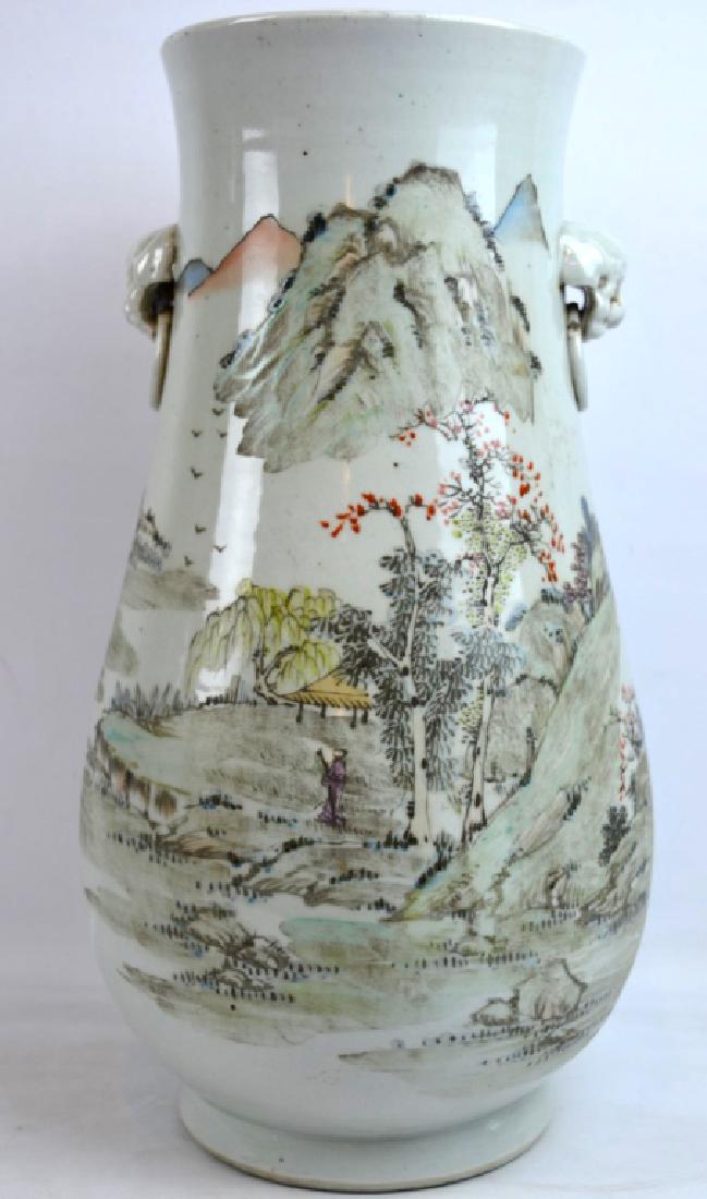 Large Chinese Artist Painted Porcelain Vase (1 of 7)