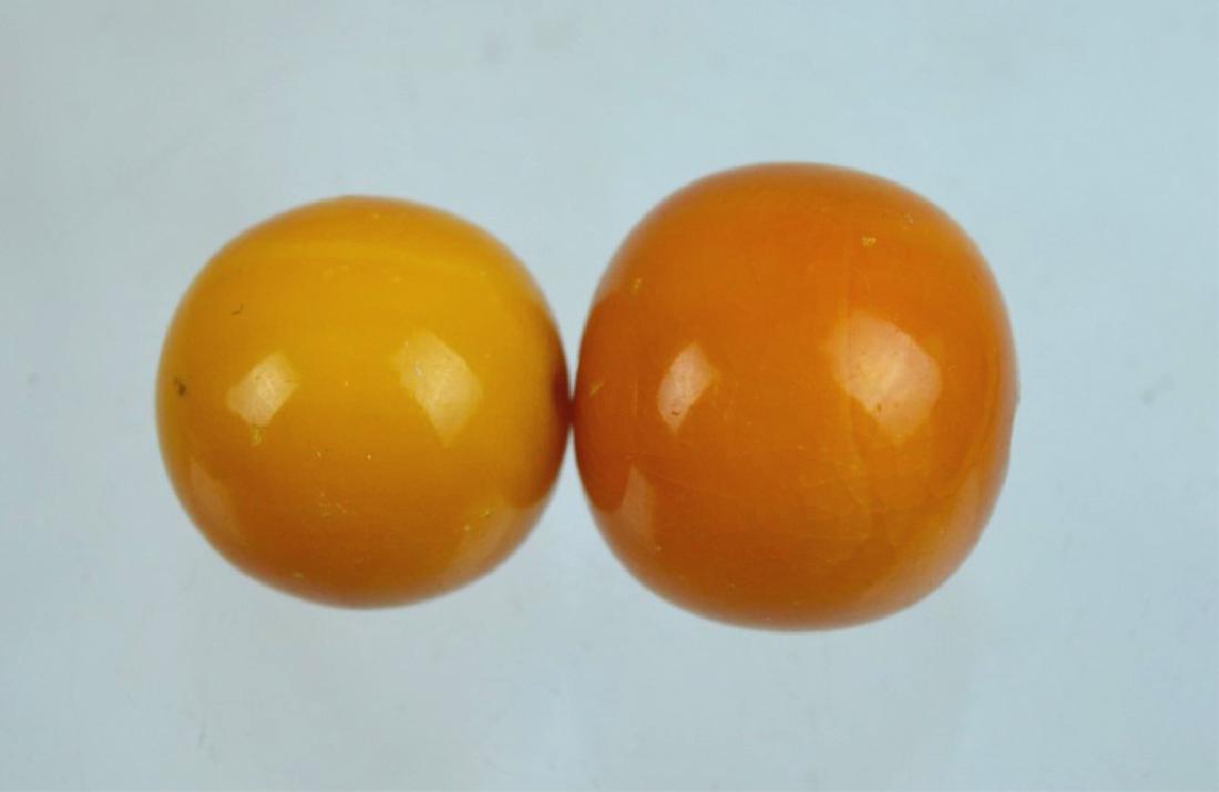 2 - Large Butterscotch Amber Beads; 13 Grams (1 of 4)