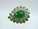 Pair Emerald, Diamond, 18K Gold Earrings - 2
