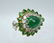 Pair Emerald, Diamond, 18K Gold Earrings - 3