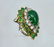 Pair Emerald, Diamond, 18K Gold Earrings - 4