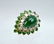 Pair Emerald, Diamond, 18K Gold Earrings - 5