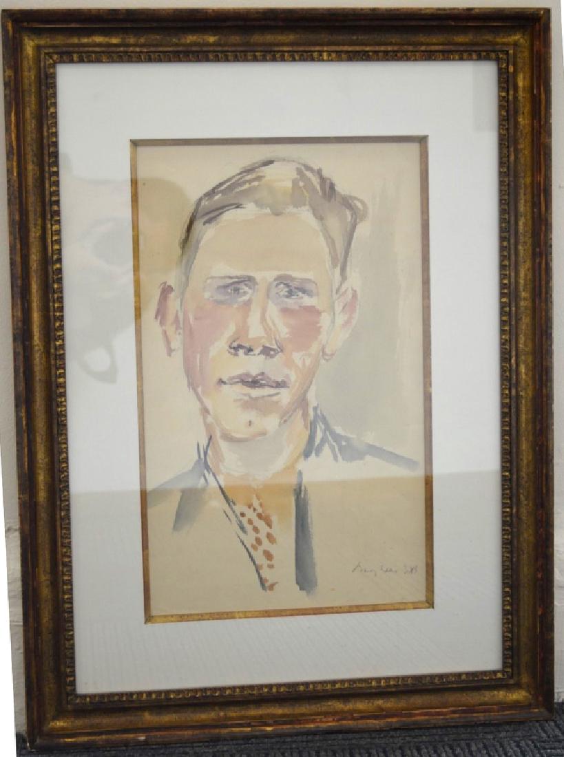 Eduard Bargheer; WC Portrait Horst W Jansen (1 of 7)