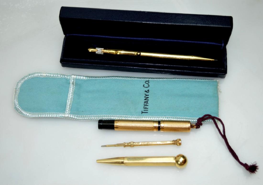 4 - Pens or Pencils in 14K Gold, Tiffany & Cartier (1 of 10)