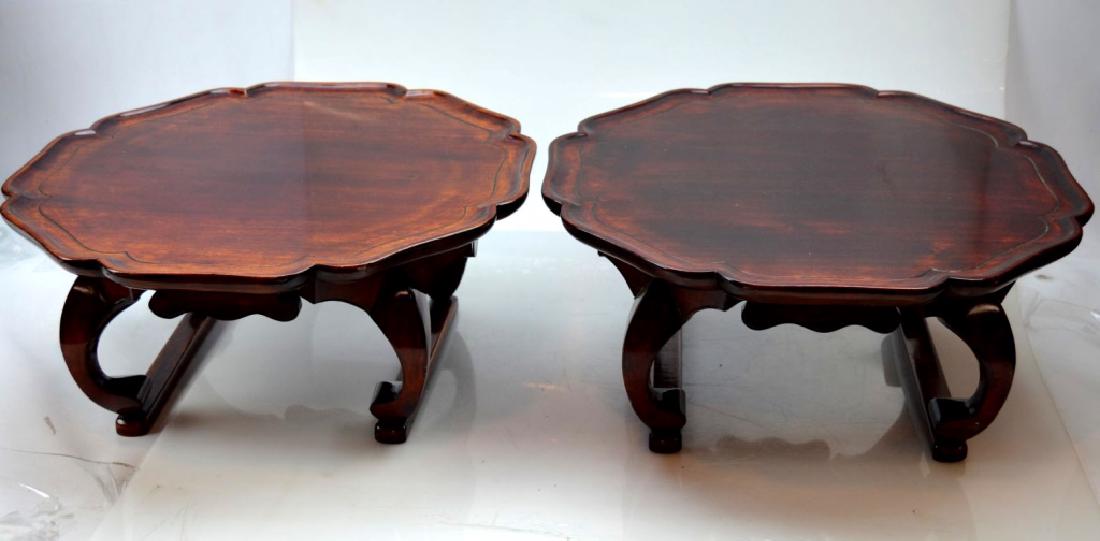Pair Japanese Carved and Lacquered Tray Tables (1 of 4)