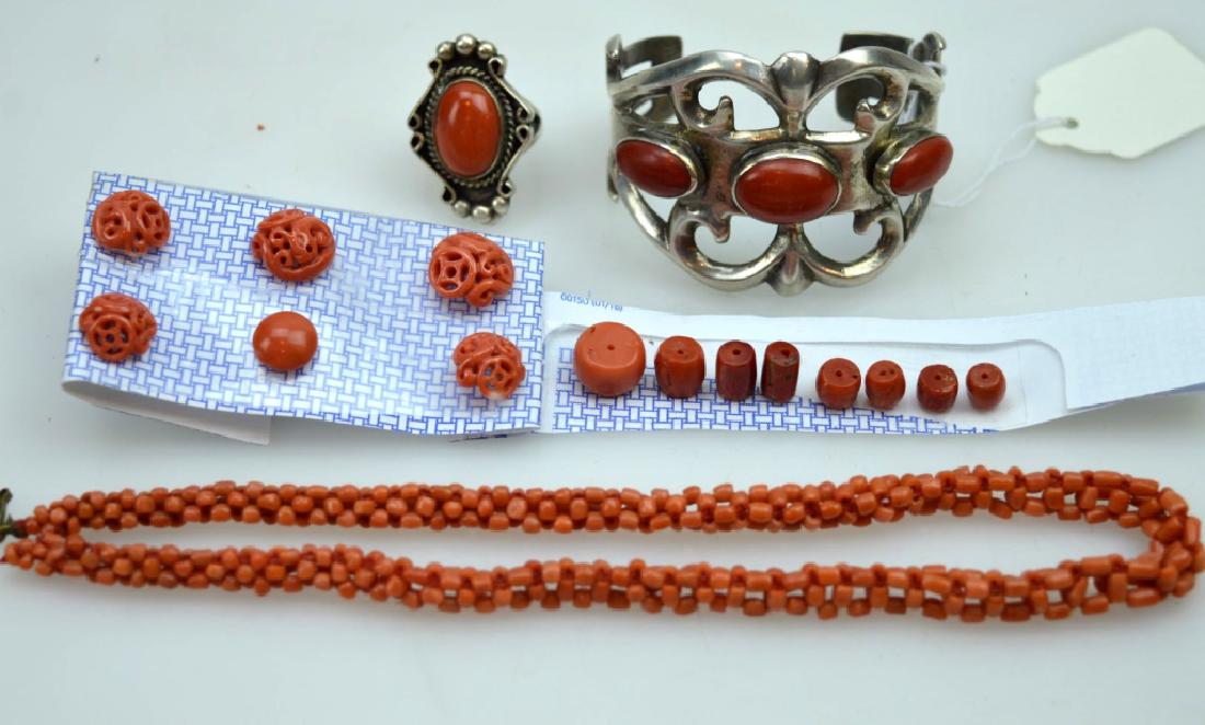 17 Pieces of Assorted Coral Jewelry (1 of 9)