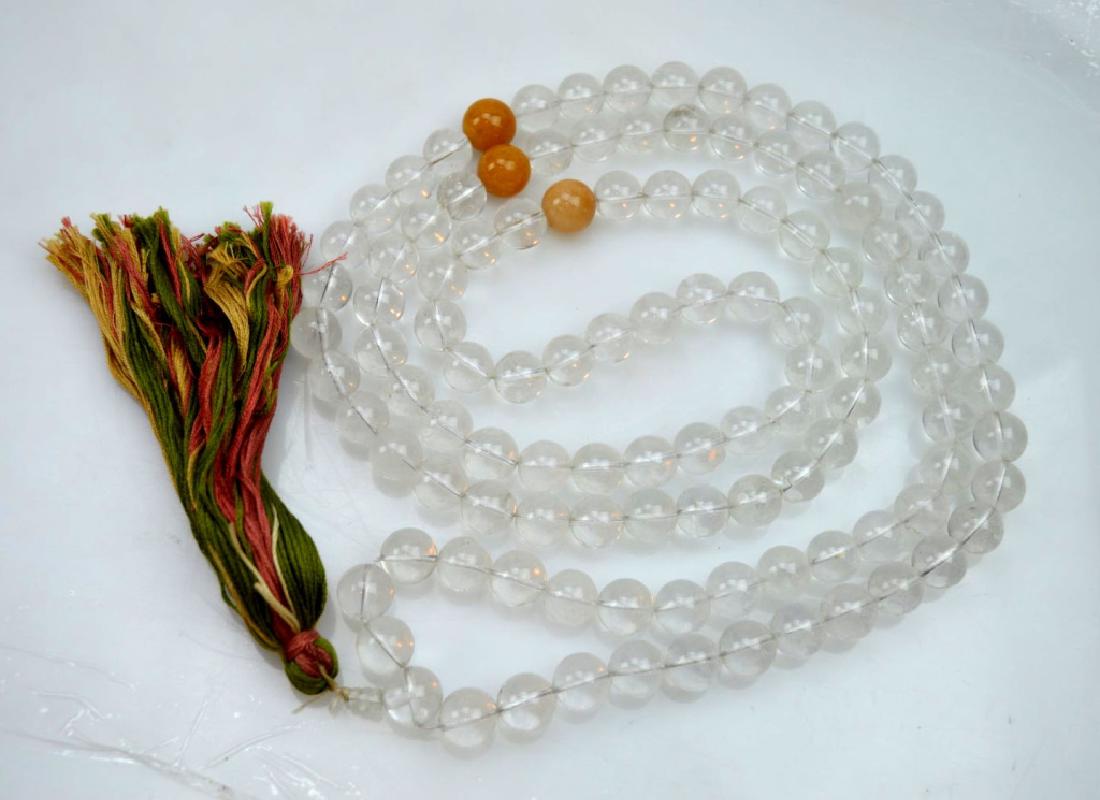 Large 108 Quartz Rock Crystal Bead Rosary (1 of 7)