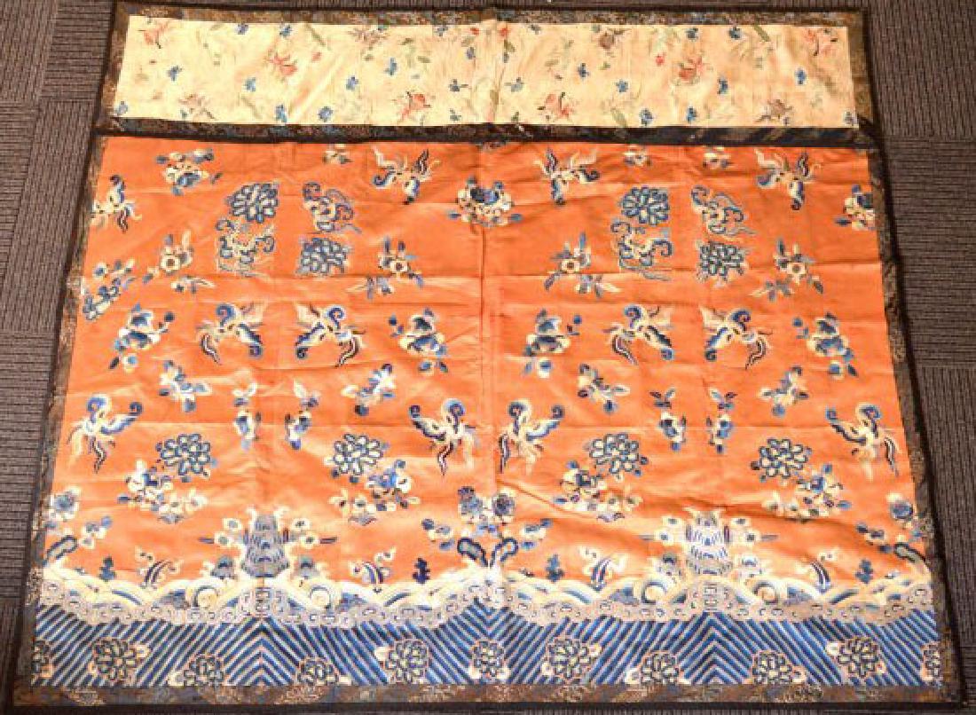 18th Century Chinese Silk Embroidered Tablecloth (1 of 10)