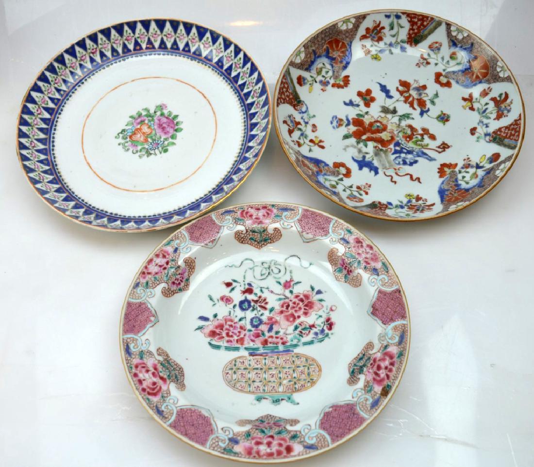 3 - 18th/19th C Chinese Enameled Porcelain Plates (1 of 6)