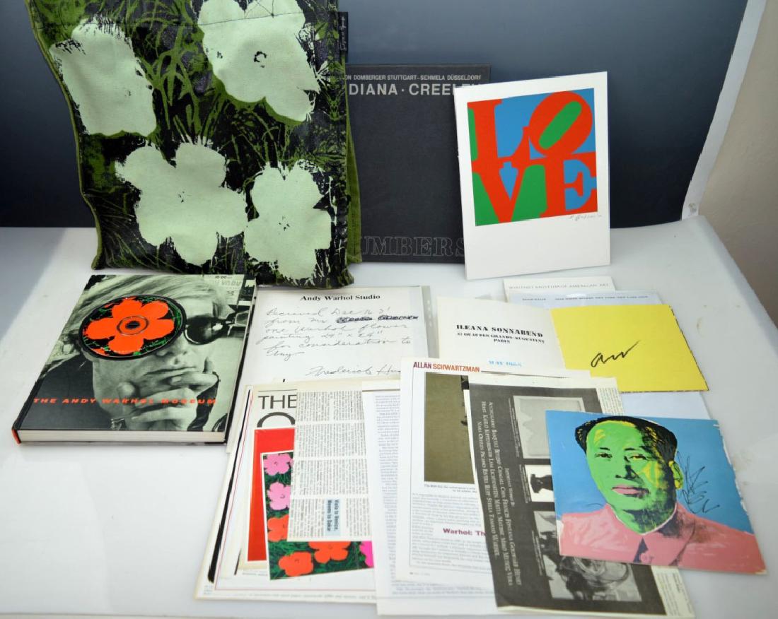 12+ items Pop Ephemera; Andy Warhol Robert Indiana (1 of 5)