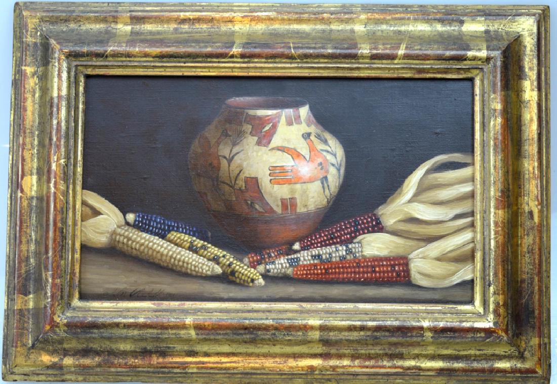 William Acheff; Taos NM Oil/Canvas "Maize & Pot" (1 of 7)