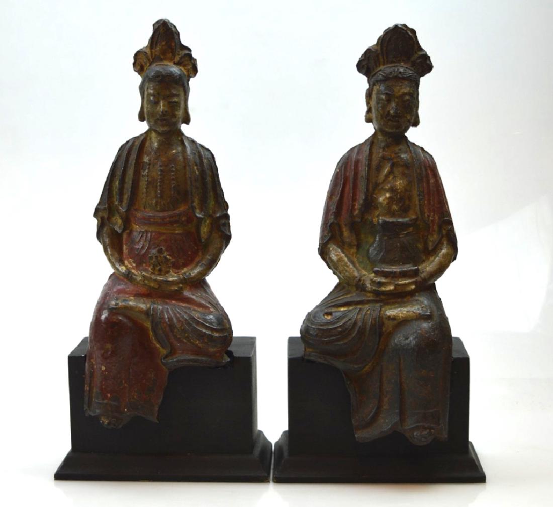 Pr Chinese Ming Dynasty Cast Iron Figures (1 of 10)