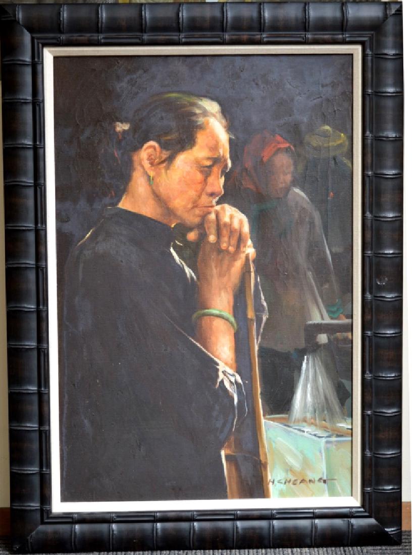 H. Cheang; Character Study oil on canvas (1 of 6)