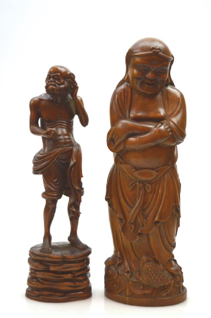 2 Antique Chinese Hunag Yang Wood Carvings (1 of 8)