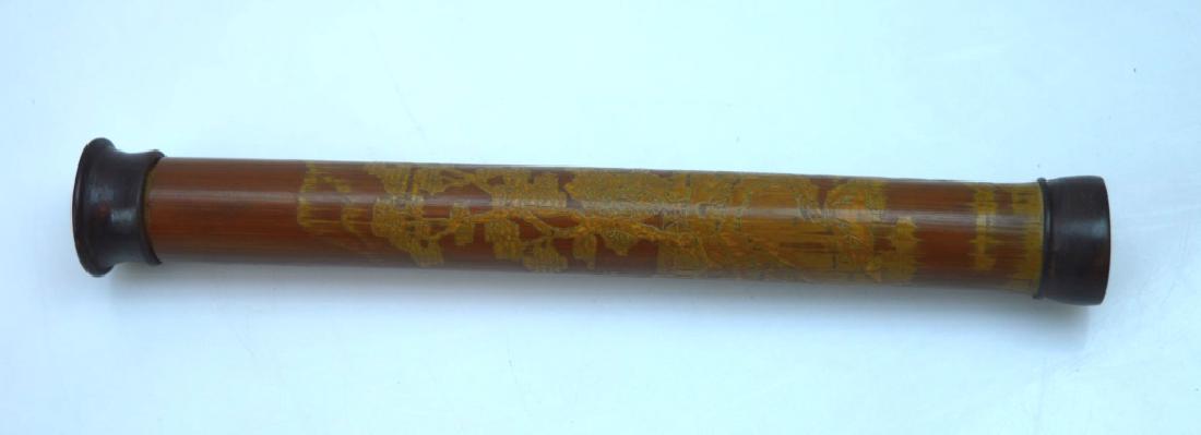 Fine Chinese Bamboo Skin Carved Incense Holder (1 of 6)
