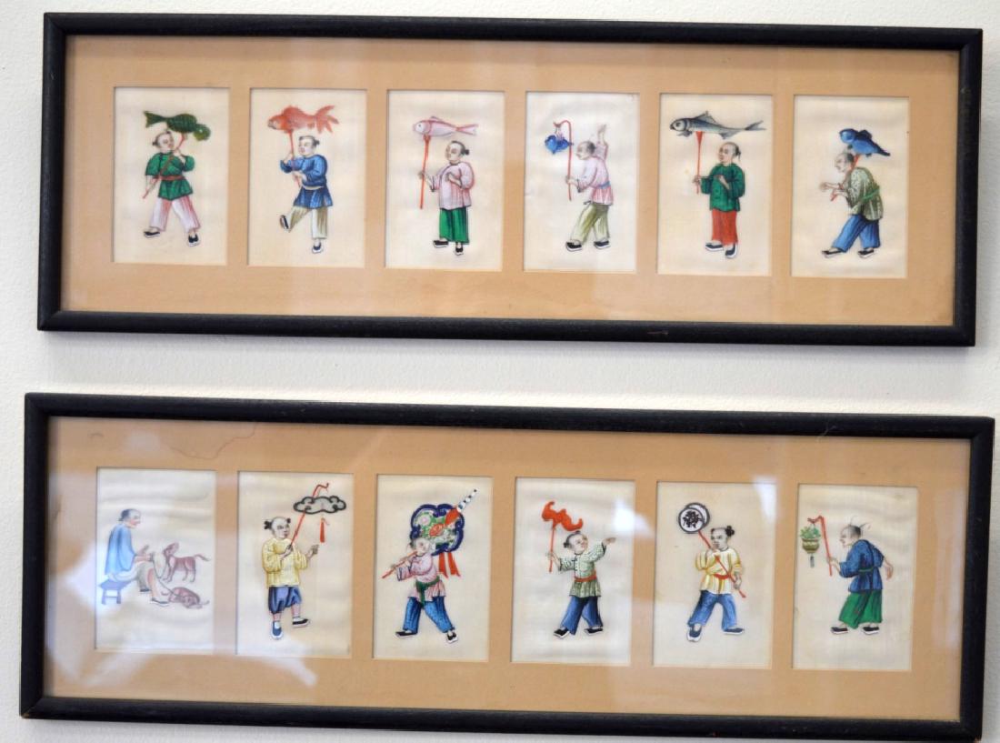 12 Mini Paintings Boys w New Year's Lanterns (1 of 5)