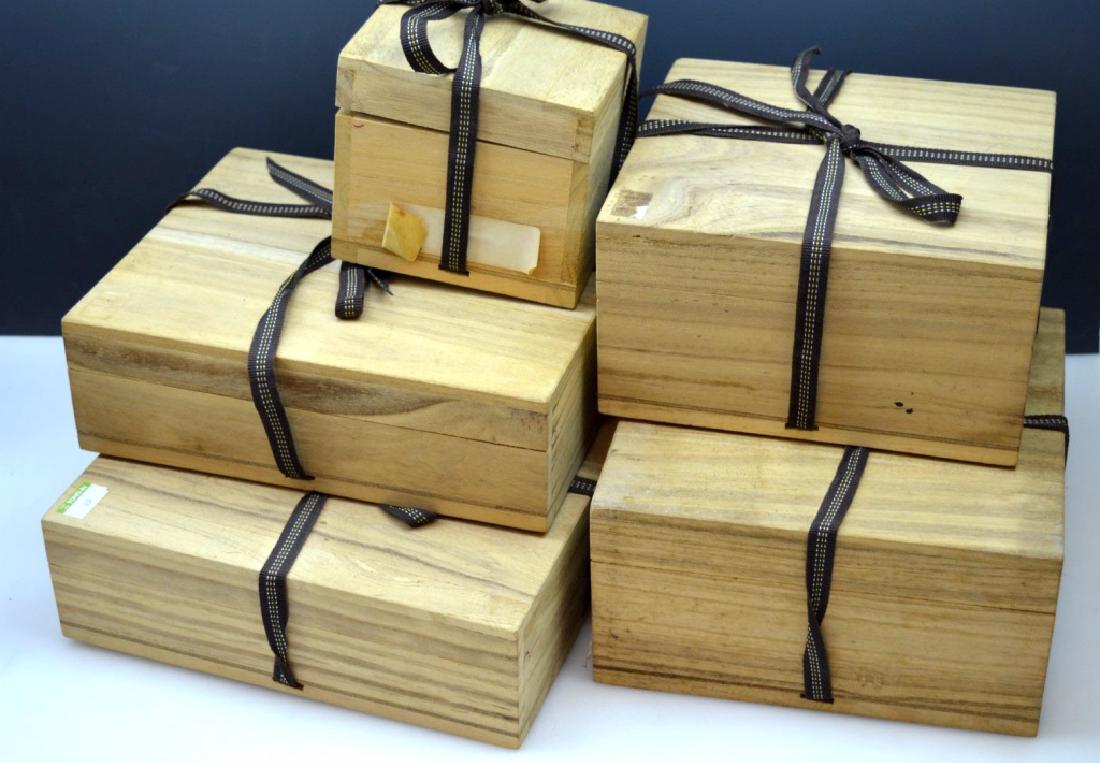 5 Assorted Japanese Boxes with Ribbons (1 of 3)