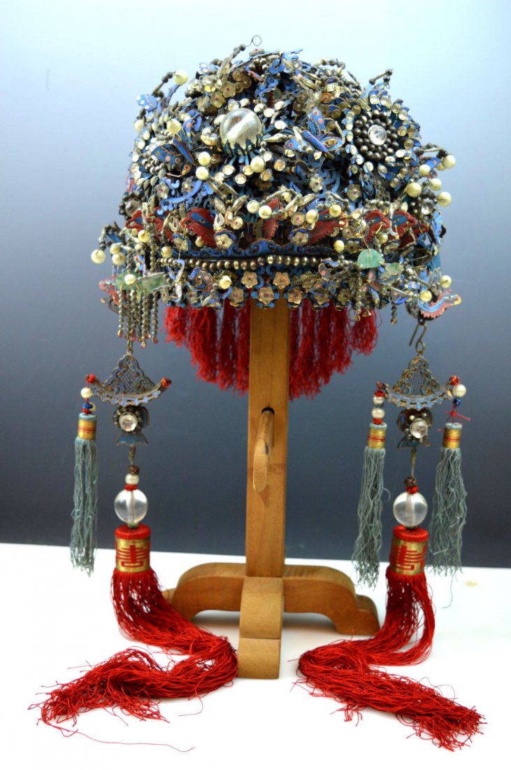 Fine Qing Chinese Feather, Jewel & Silver Hat (1 of 10)