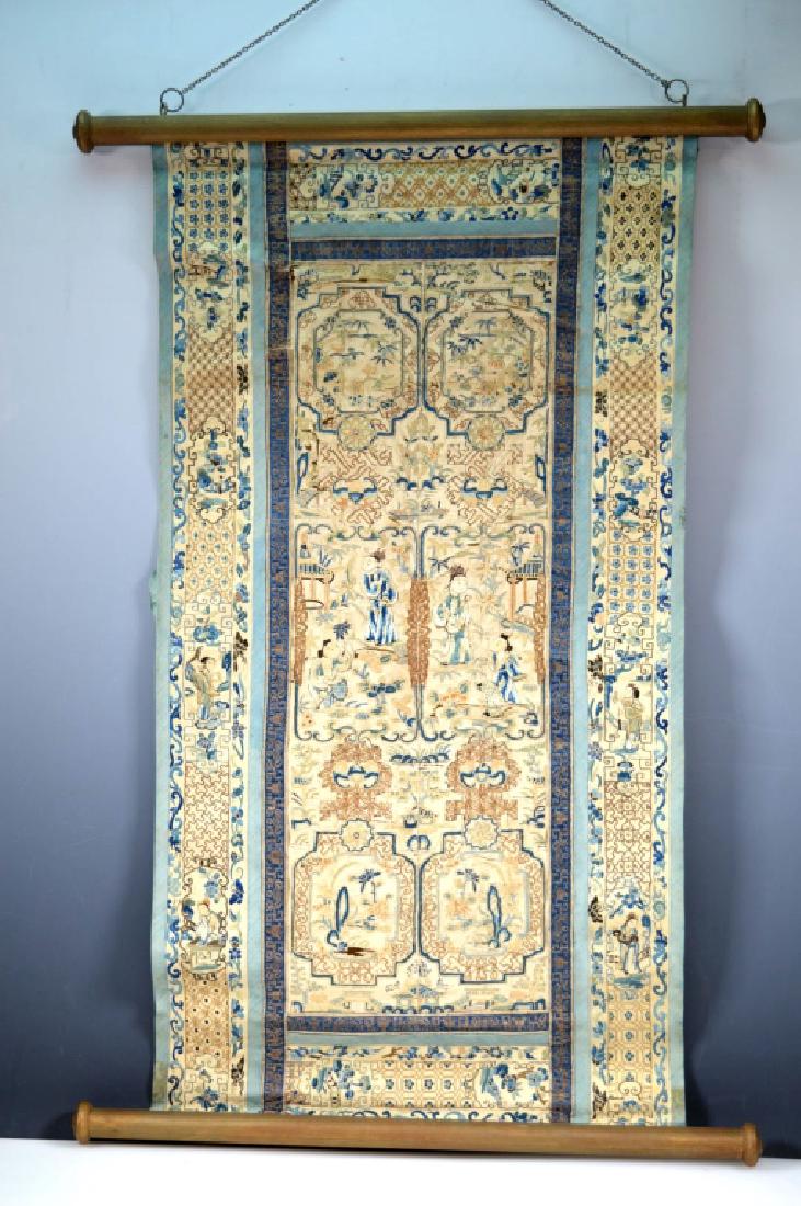 Fine 19th C Chinese Pair Sleeve Borders (1 of 6)