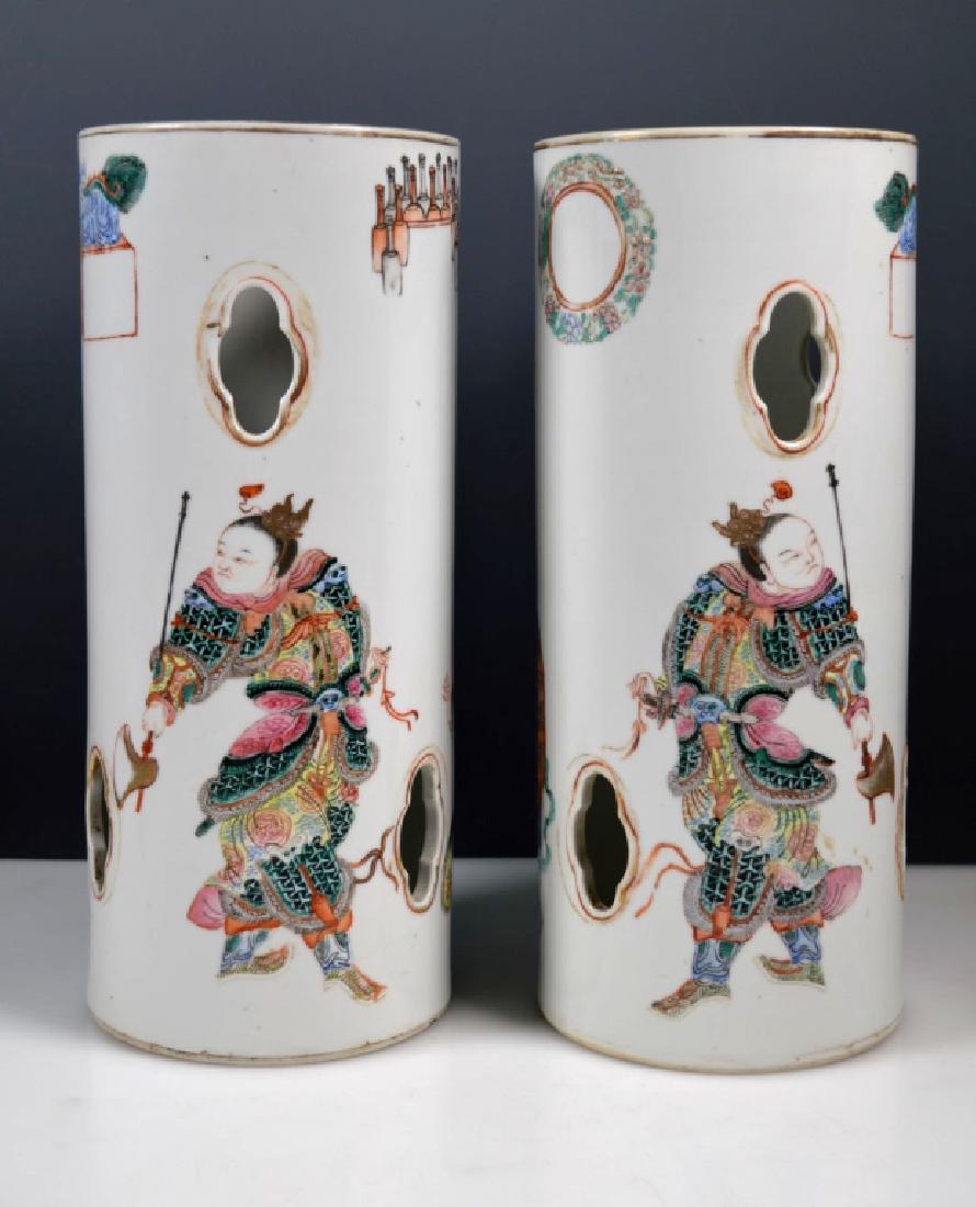 Pr Lg 19 C Chinese Porcelain Figural Hat Stands (1 of 10)