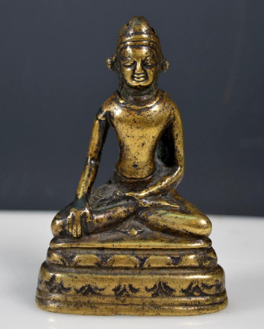 17th Century Tibetan Seated Bronze Buddha (1 of 7)