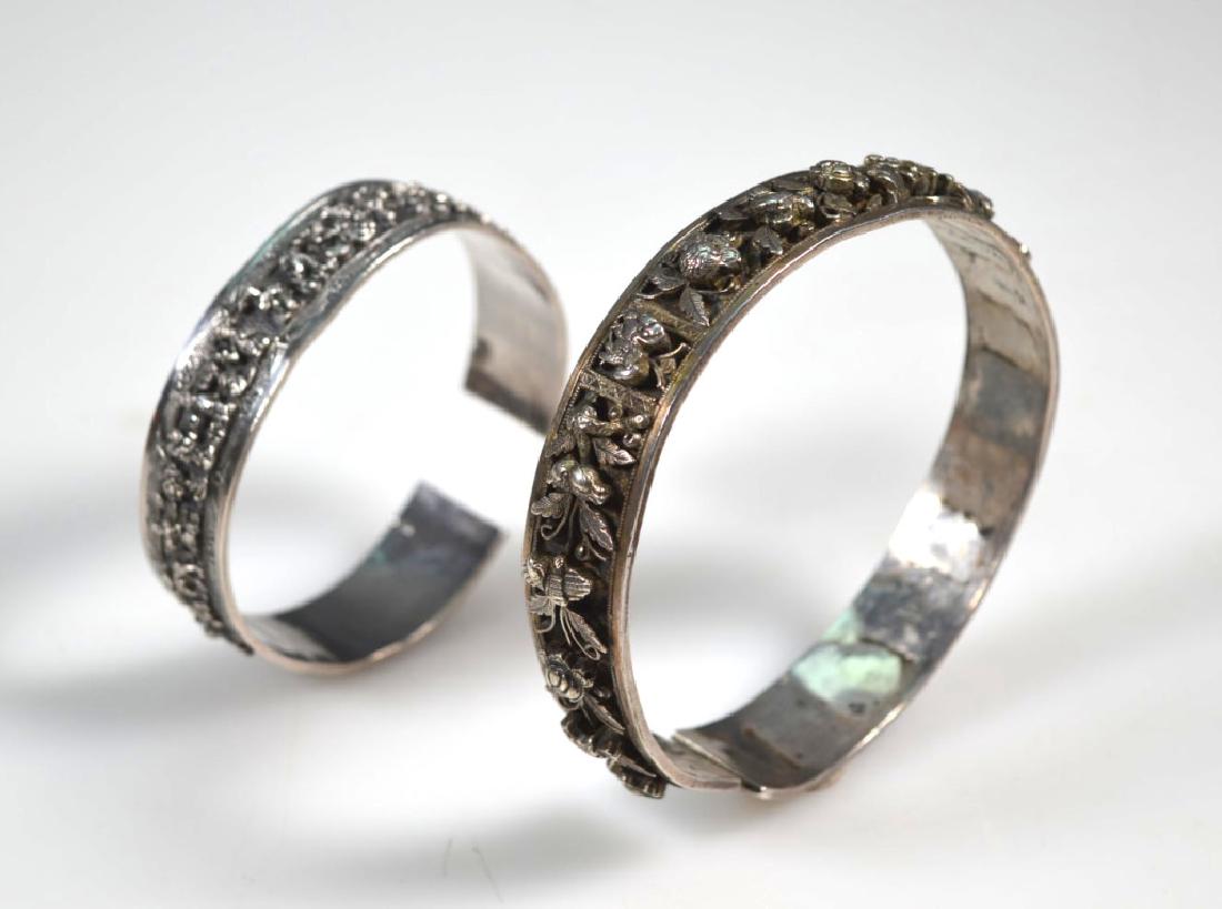 2 - Fine 19th C Chinese Silver Bangles (1 of 10)