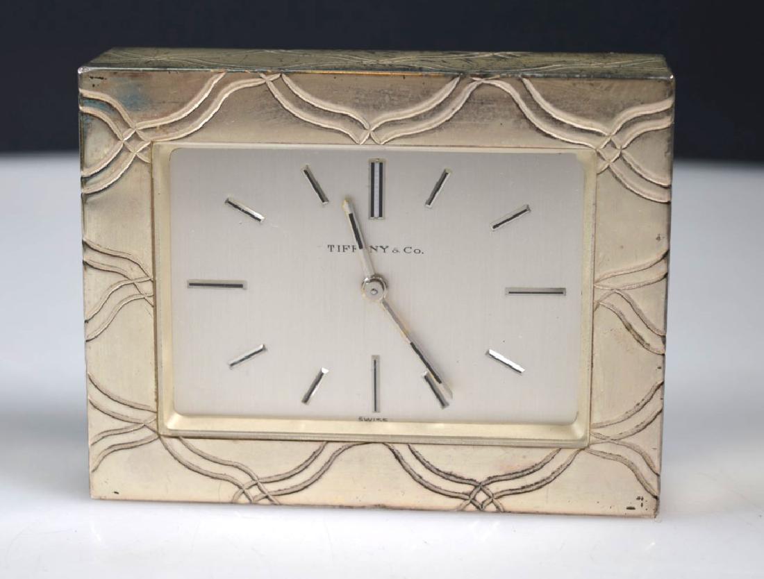 Tiffany & Co Silver Plated Desk Clock (1 of 5)