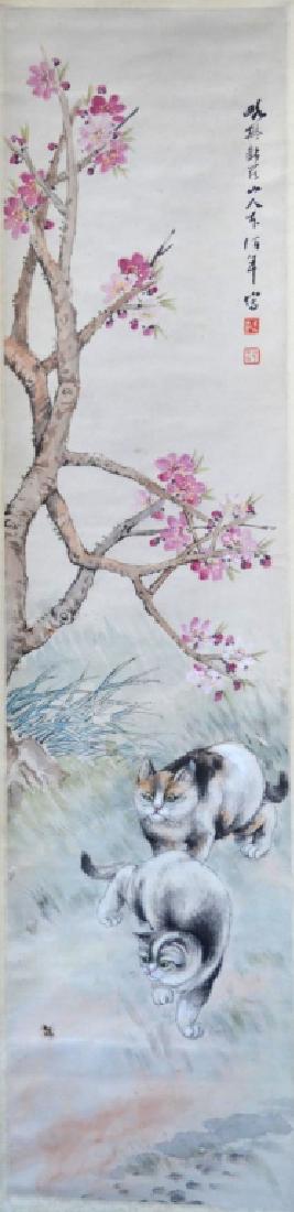 Chinese Painting Ink & Color on Paper of Cats (1 of 6)