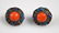 Antique Chinese Wire-work, Enamel & Coral Earrings