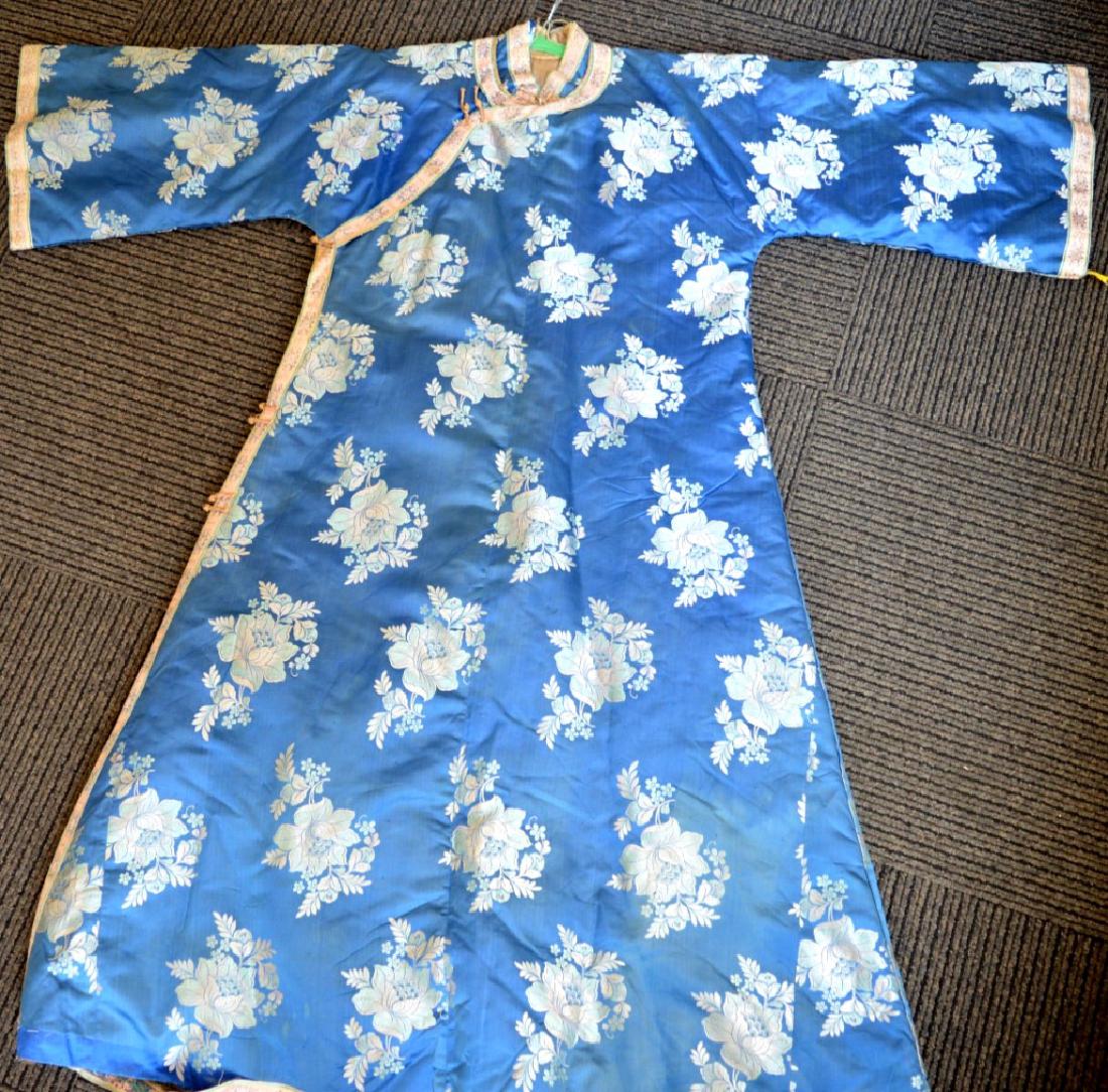 Antique Chinese Silk Brocade Long Coat (1 of 6)