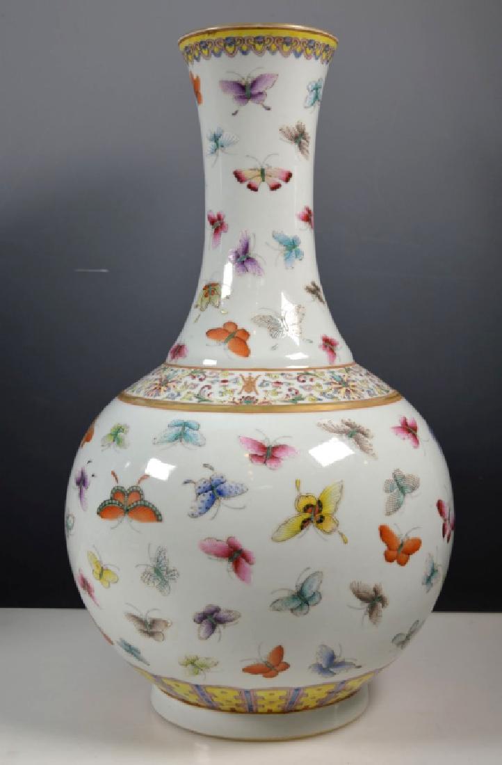 Late Qing Chinese Enameled Butterfly Vase (1 of 8)