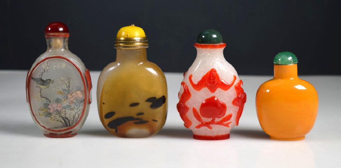 4 - Antique Chinese Glass Snuff Bottles (1 of 6)