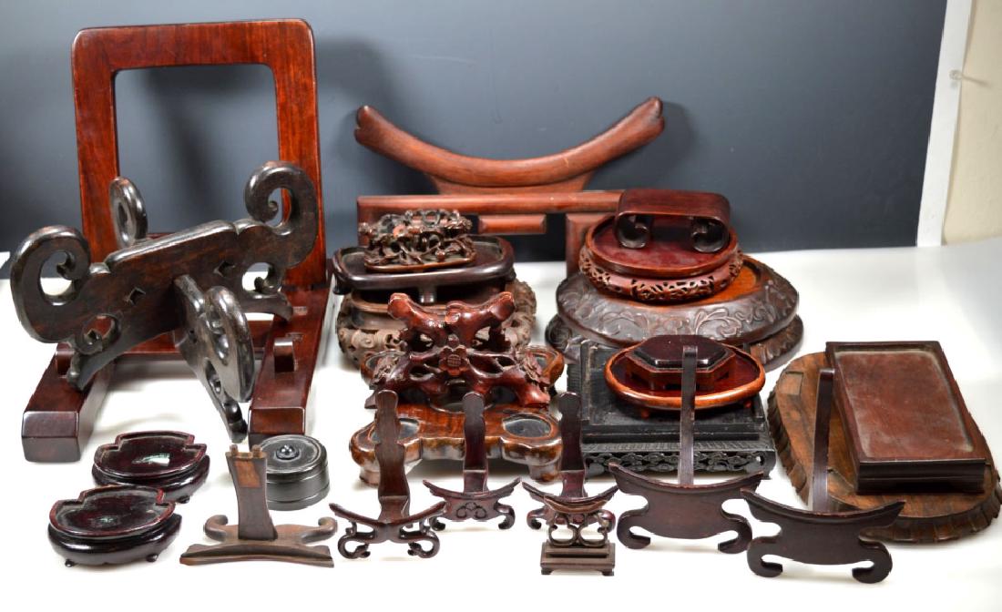 27 - Chinese Hardwood Shaped Stands (1 of 8)